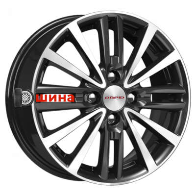 K&K Модена-оригинал (КС747) 6x15/4x100 ET46 D54,1 Алмаз черный