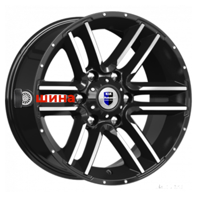 K&K Алгама (КС762) 8x17/6x139,7 ET0 D106,1 Алмаз черный