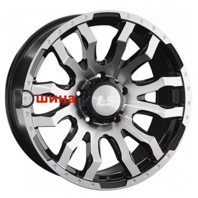 LS 1294 9x20/5x150 ET25 D110,5 BKF (конус, Колпак+лого)