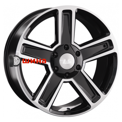 LS 1296 8,5x20/6x139,7 ET20 D106,1 BKF (конус, Колпак+лого)