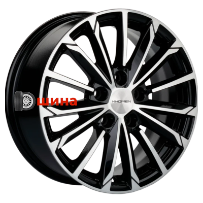 Khomen Wheels KHW1611 (Seltos/Soul) 6,5x16/5x114,3 ET44 D67,1 Black-FP