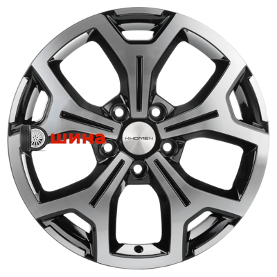 Khomen Wheels KHW1710 (Kaptur/Arkana) 6,5x17/5x114,3 ET50 D66,1 Black-FP