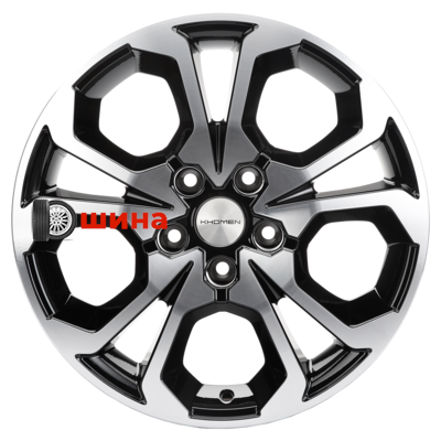 Khomen Wheels KHW1711 (Arkana/Kaptur) 6,5x17/5x114,3 ET50 D66,1 Black-FP