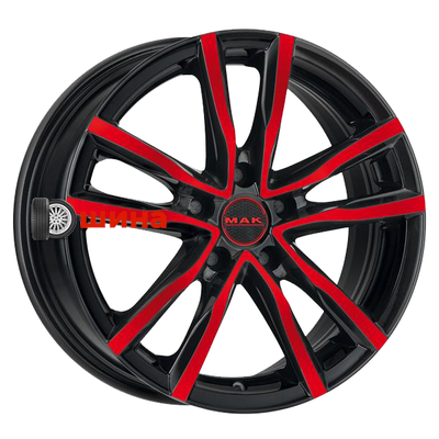 MAK Milano 7x17/5x114,3 ET40 D76 Black Red Face
