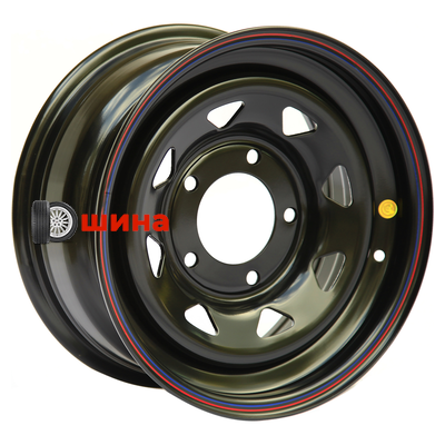 Off-Road Wheels УАЗ 8x16/5x139,7 ET-19 D110 черный с псевдо бедлоком (красный)