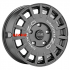OZ Rally Racing 7x17/5x112 ET48 D75 Dark Graphite + Silver Lettering