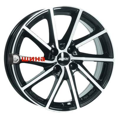 Alutec Singa 6x16/4x100 ET43 D54,1 Diamant black front polished