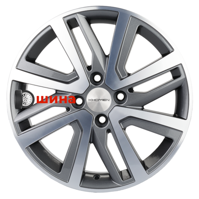 Khomen Wheels KHW1609 (Rio I/Solaris I) 6x16/4x100 ET48 D54,1 Gray-FP