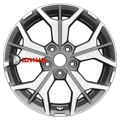 Khomen Wheels KHW1715 (Tiguan) 7x17/5x112 ET40 D57,1 Gray-FP