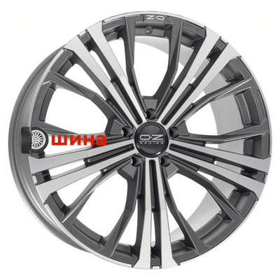 OZ Cortina 9,5x20/5x130 ET52 D71,6 Matt Dark Graphite Diamond Cut