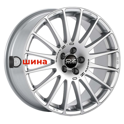 OZ Superturismo Dakar 10x20/5x120 ET19 D79 Matt Race Silver + Black Lettering