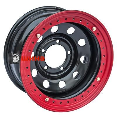 Off-Road Wheels УАЗ 8x16/5x139,7 ET-24 D110 черный с бедлоком (красный)