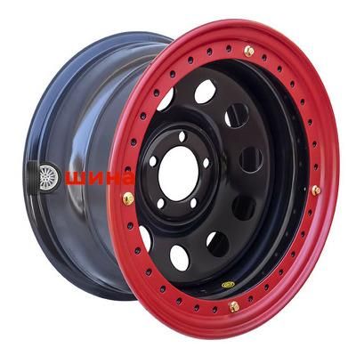 Off-Road Wheels Jeep 8x16/5x114,3 ET-19 D84 черный с бедлоком (красный)