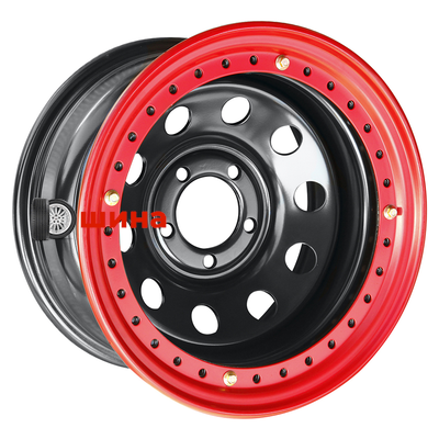 Off-Road Wheels Jeep 8x15/5x114,3 ET-19 D84 черный с бедлоком (красный)